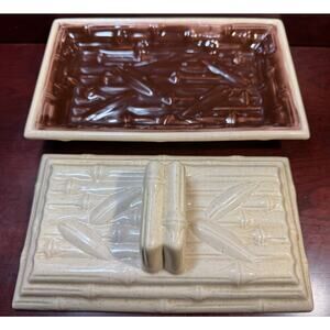 Vintage 1976 McNees Original Pottery #679 Collectible Asparagus Covered Tray